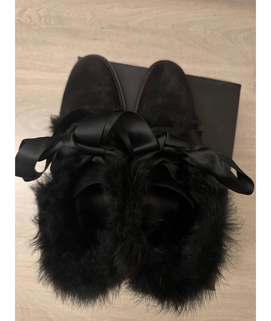 SAINT LAURENT Черные замшевые ботинки, фото 3