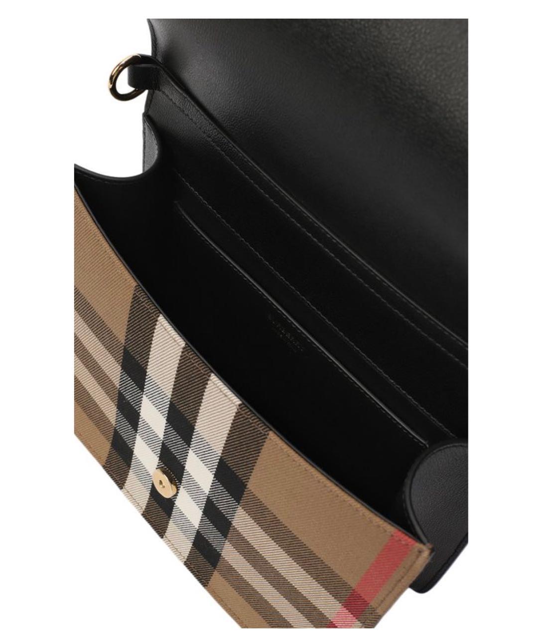 BURBERRY Черная кожаная сумка через плечо, фото 4