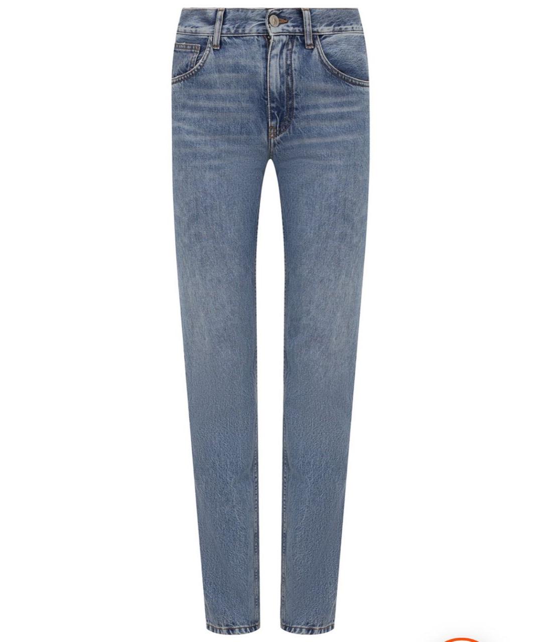 THE ATTICO Голубые хлопковые прямые джинсы, фото 8