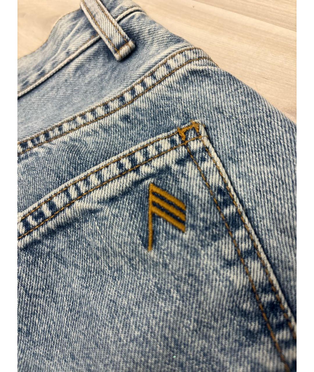 THE ATTICO Голубые хлопковые прямые джинсы, фото 5