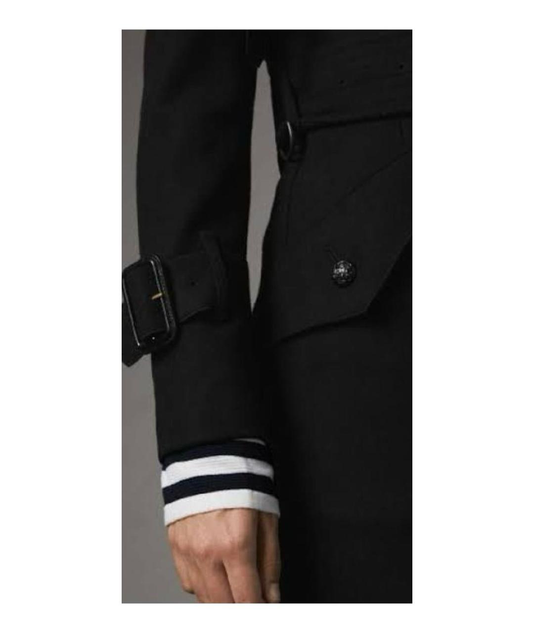 BURBERRY Черное шерстяное пальто, фото 7