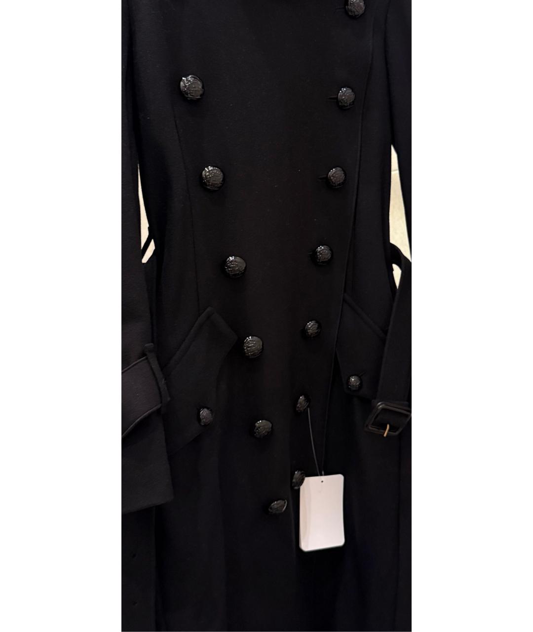 BURBERRY Черное шерстяное пальто, фото 2
