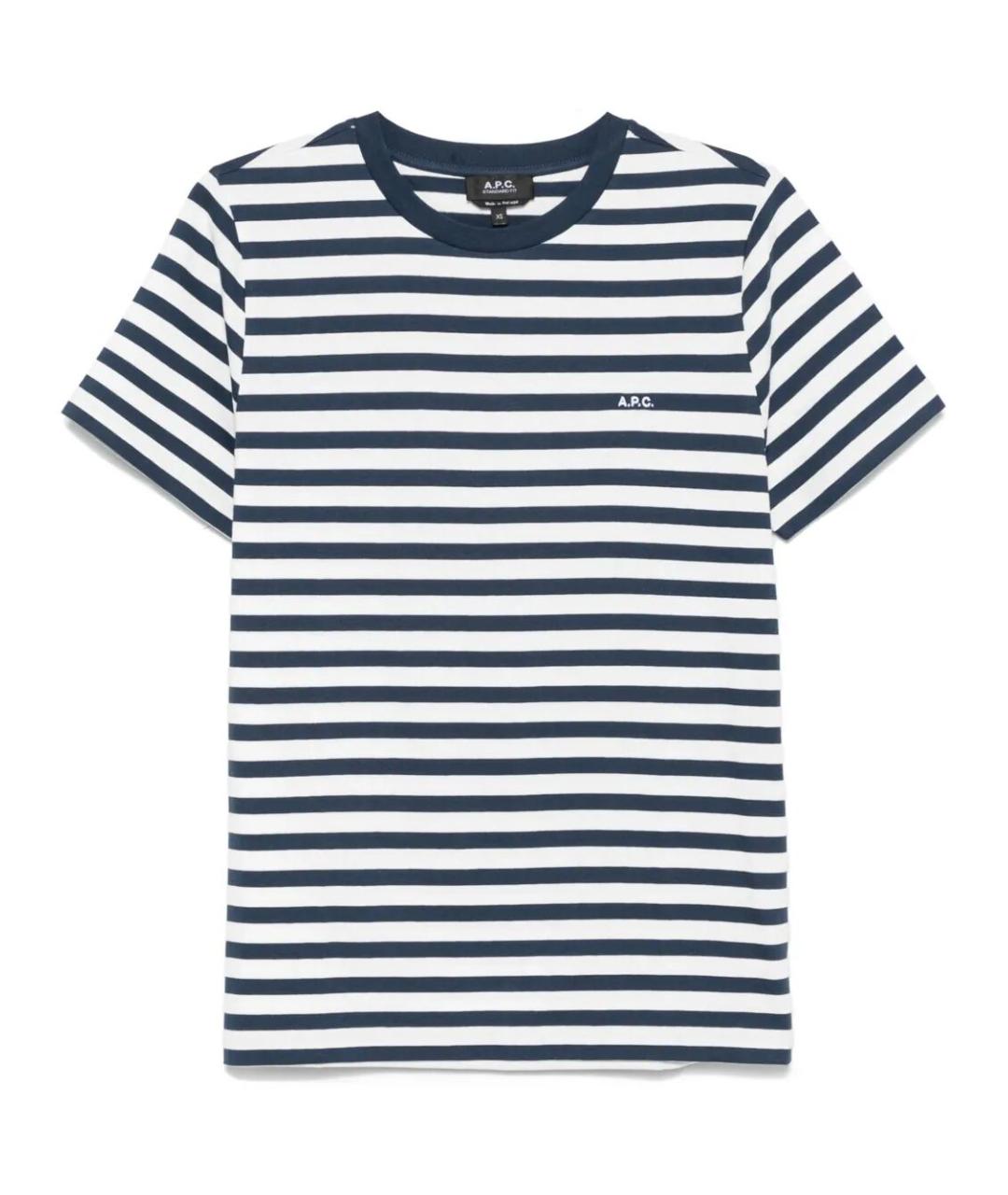 A.P.C. Синяя хлопковая футболка, фото 1