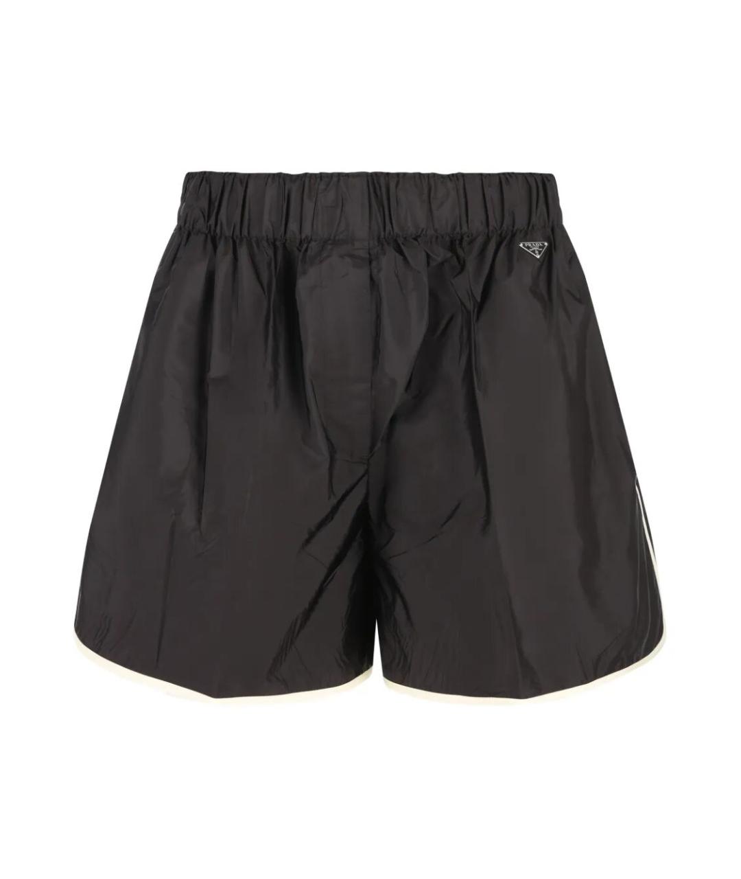PRADA Черные полиамидовые шорты, фото 1