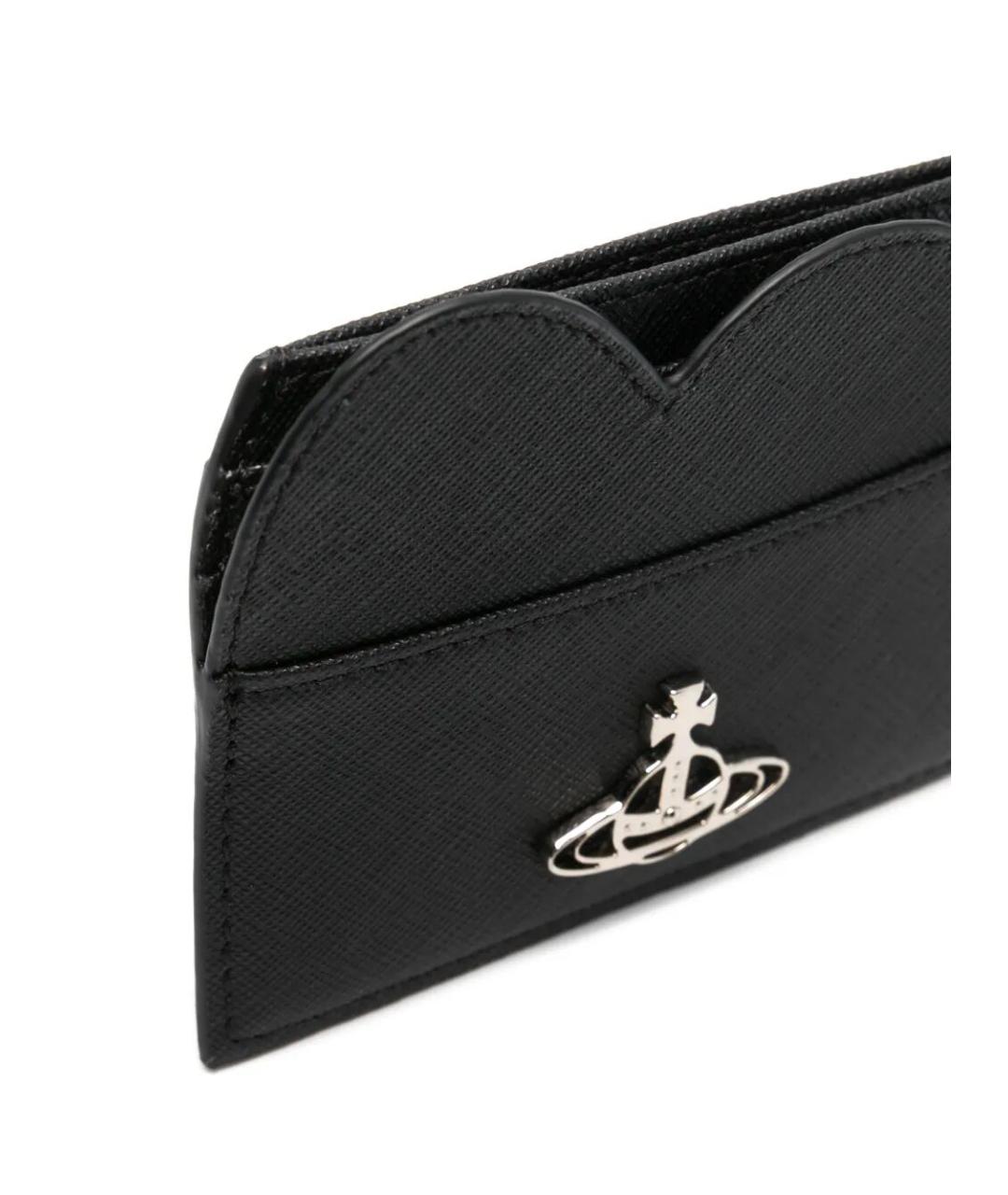 VIVIENNE WESTWOOD Черный кожаный кардхолдер, фото 3