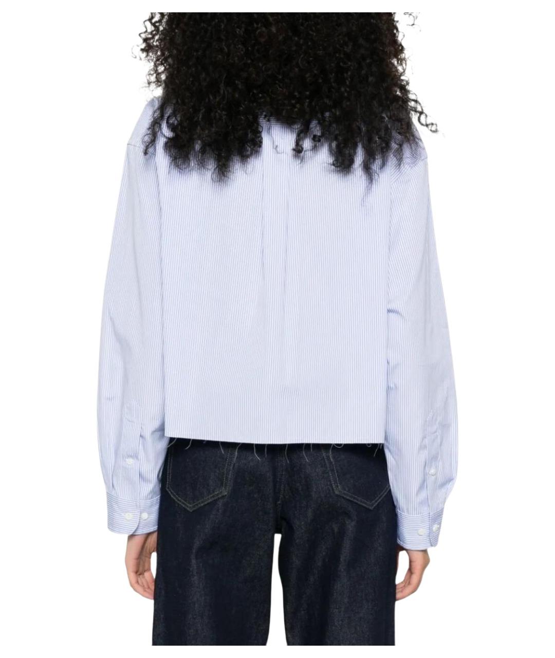 MIU MIU Голубая хлопковая рубашка, фото 3