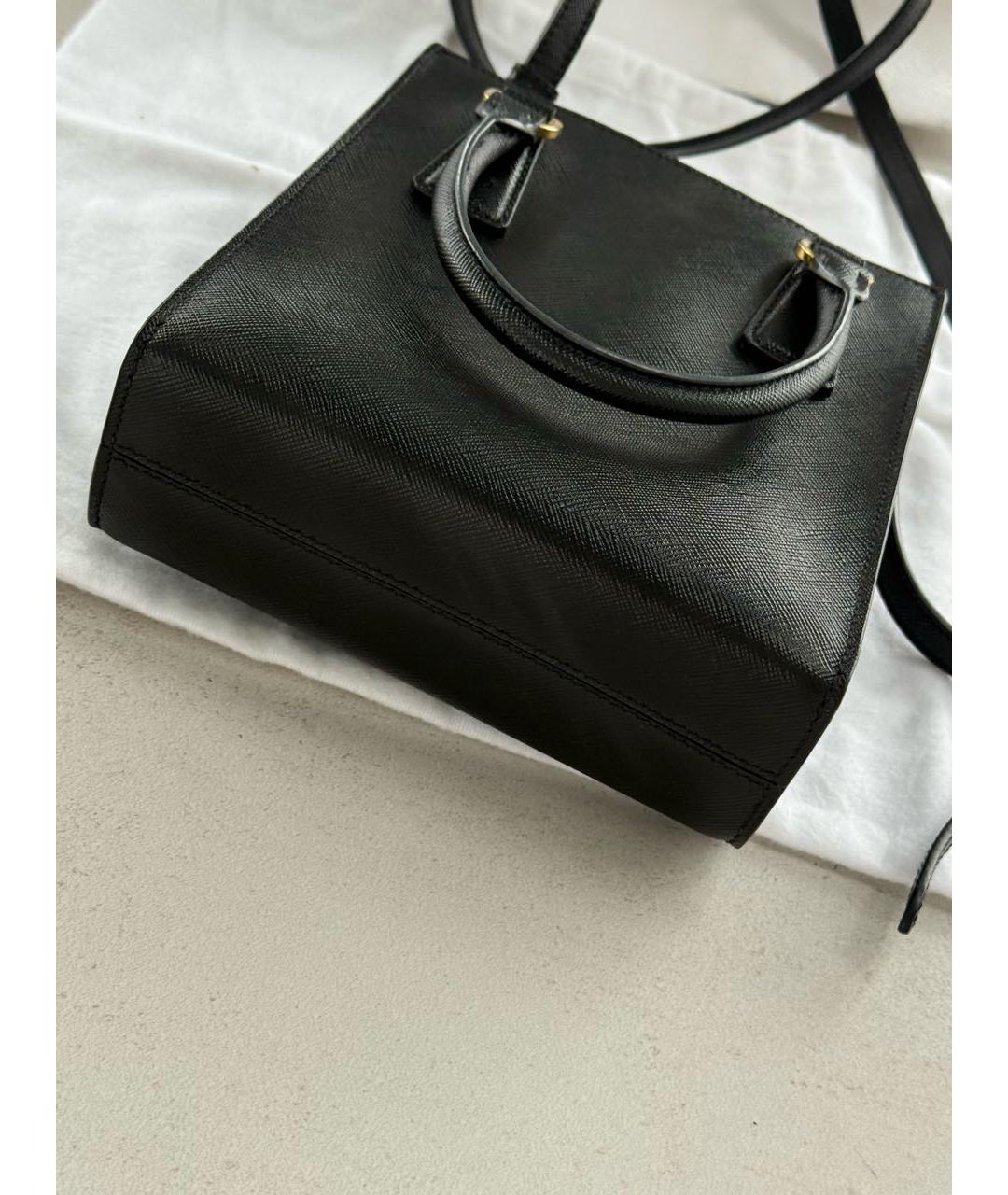 PRADA Черная кожаная сумка тоут, фото 5