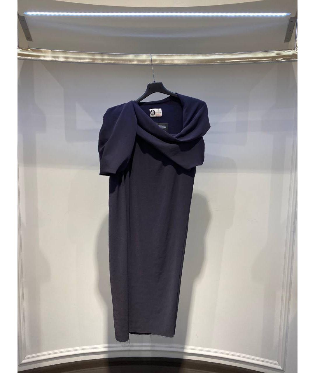 LANVIN Темно-синее повседневное платье, фото 3