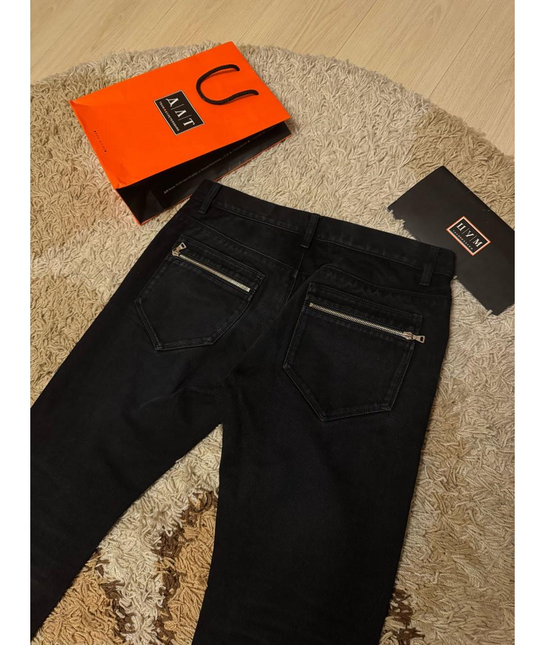 PRADA Темно-синие хлопковые прямые джинсы, фото 2