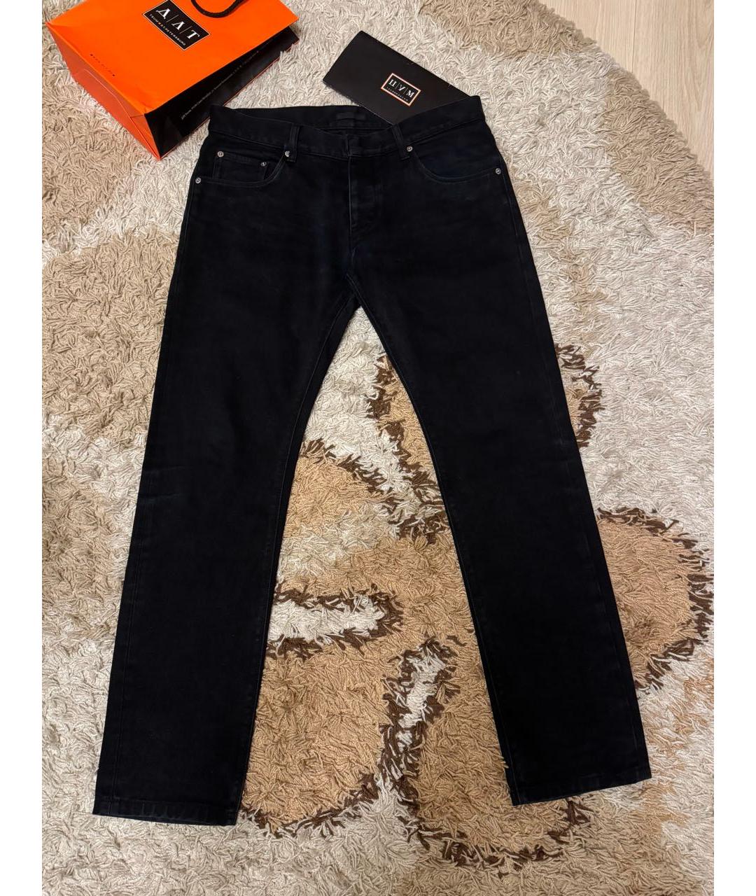 PRADA Темно-синие хлопковые прямые джинсы, фото 7