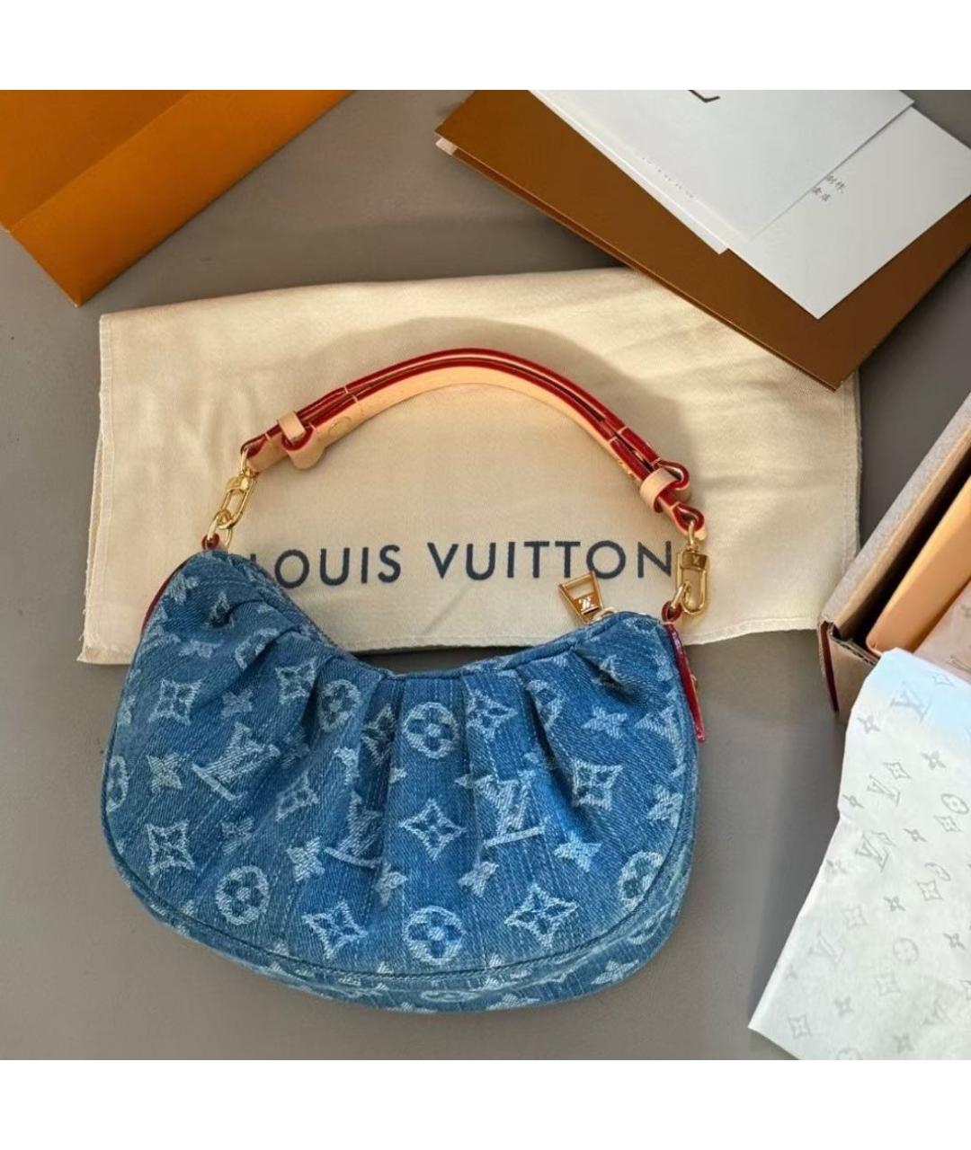 LOUIS VUITTON Голубая сумка через плечо, фото 3