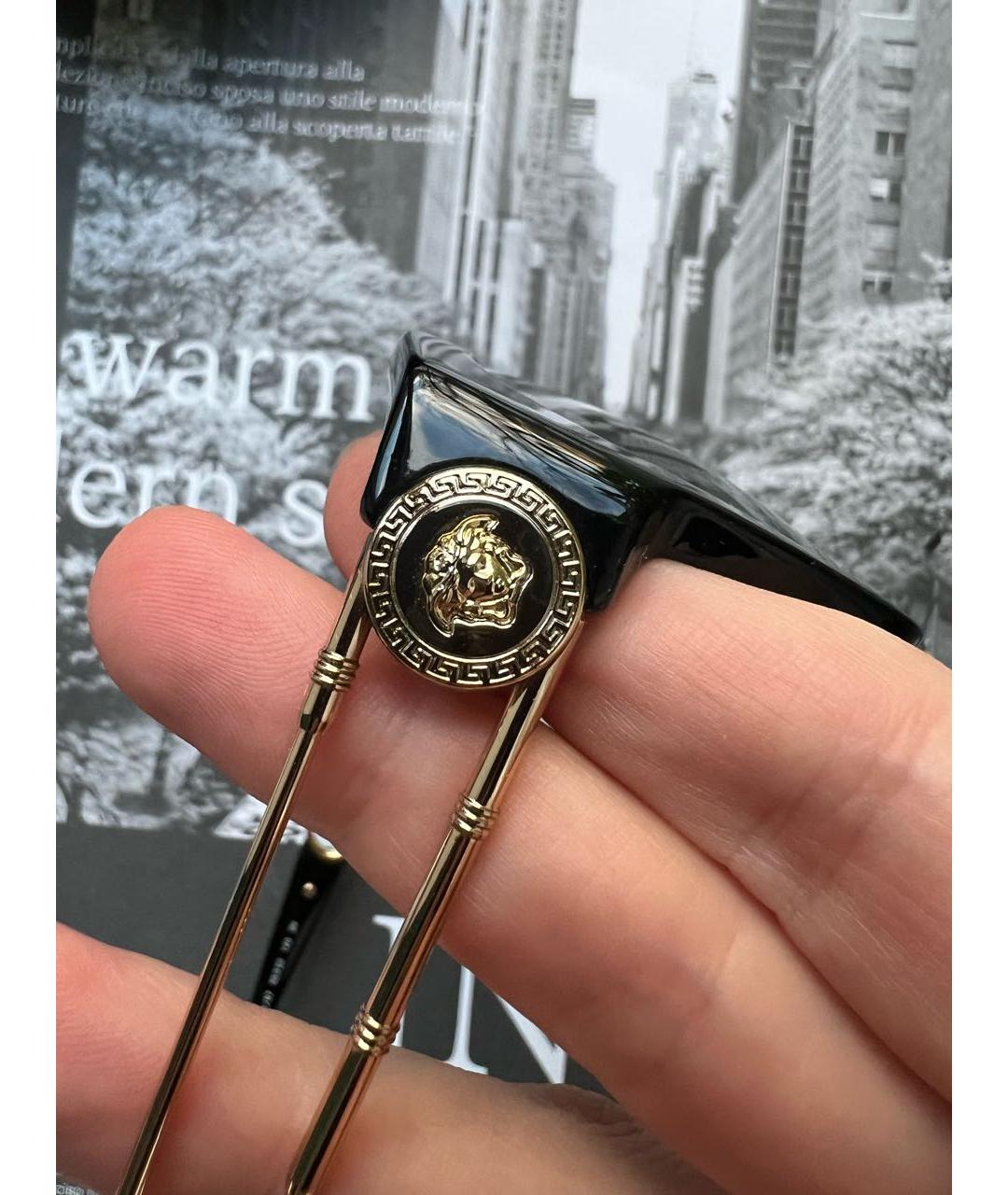 VERSACE Черные пластиковые солнцезащитные очки, фото 7