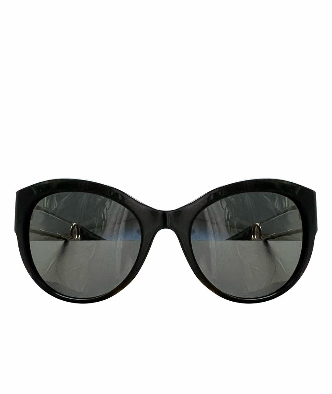 VERSACE Черные пластиковые солнцезащитные очки, фото 1