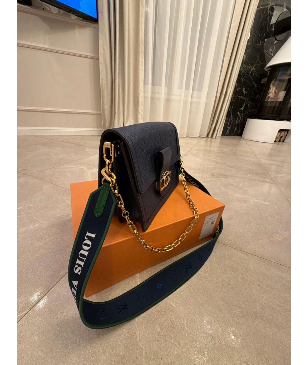 LOUIS VUITTON Синяя кожаная сумка через плечо, фото 2