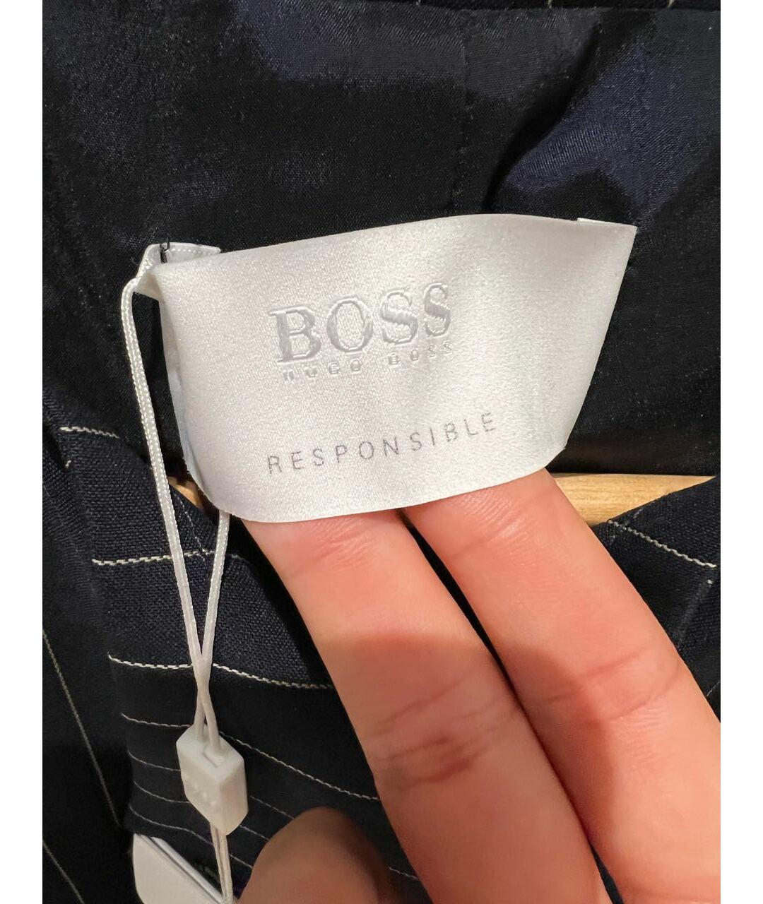 HUGO BOSS Темно-синий хлопковый костюм с брюками, фото 4