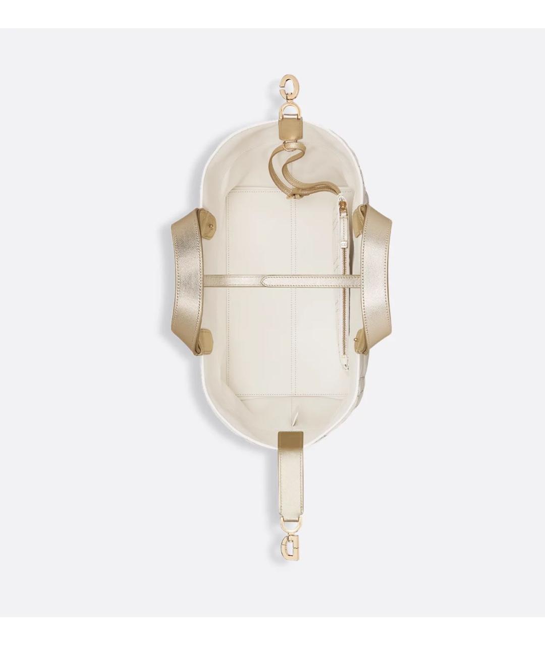 CHRISTIAN DIOR Бежевая кожаная сумка тоут, фото 4