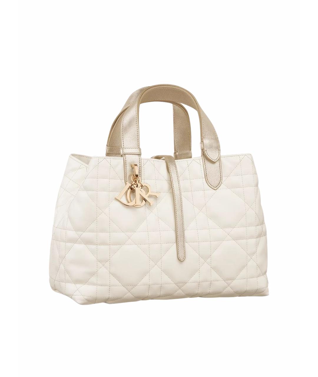 CHRISTIAN DIOR Бежевая кожаная сумка тоут, фото 1