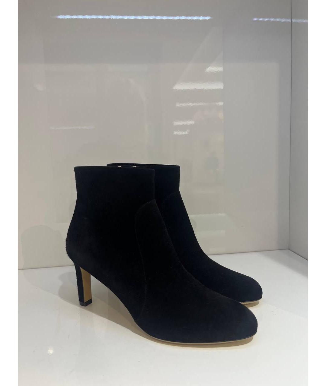 FERRAGAMO Черные замшевые ботинки, фото 4