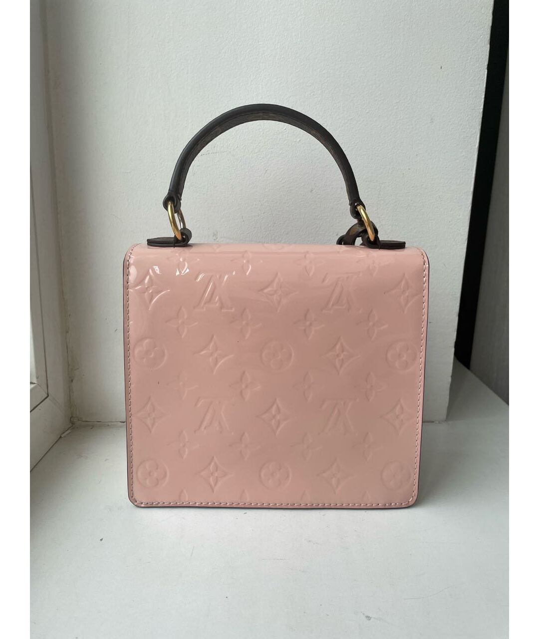 LOUIS VUITTON PRE-OWNED Розовая сумка тоут из лакированной кожи, фото 3