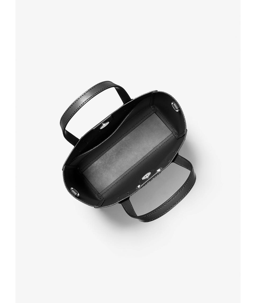 MICHAEL KORS Черная кожаная сумка через плечо, фото 2