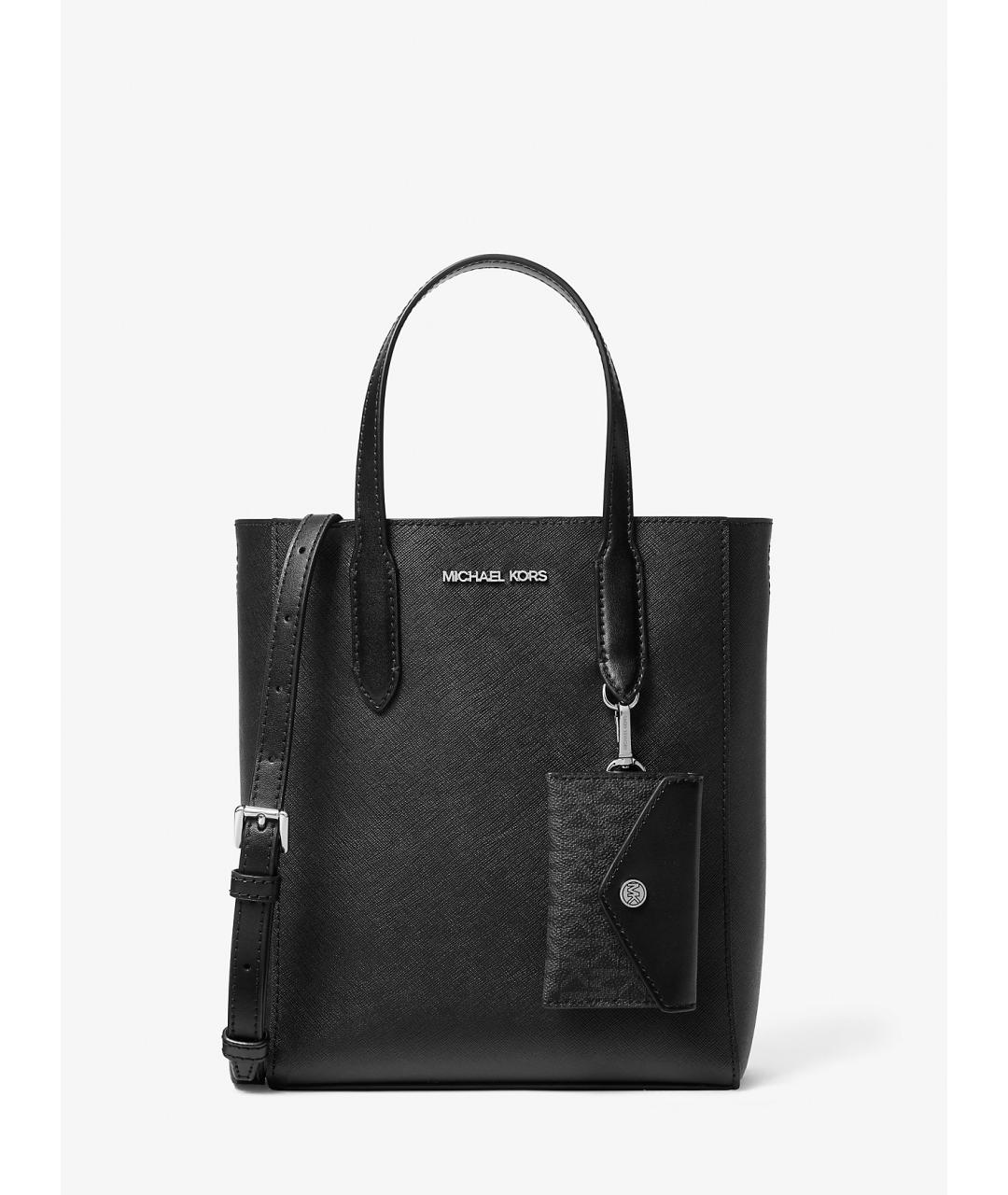 MICHAEL KORS Черная кожаная сумка через плечо, фото 1