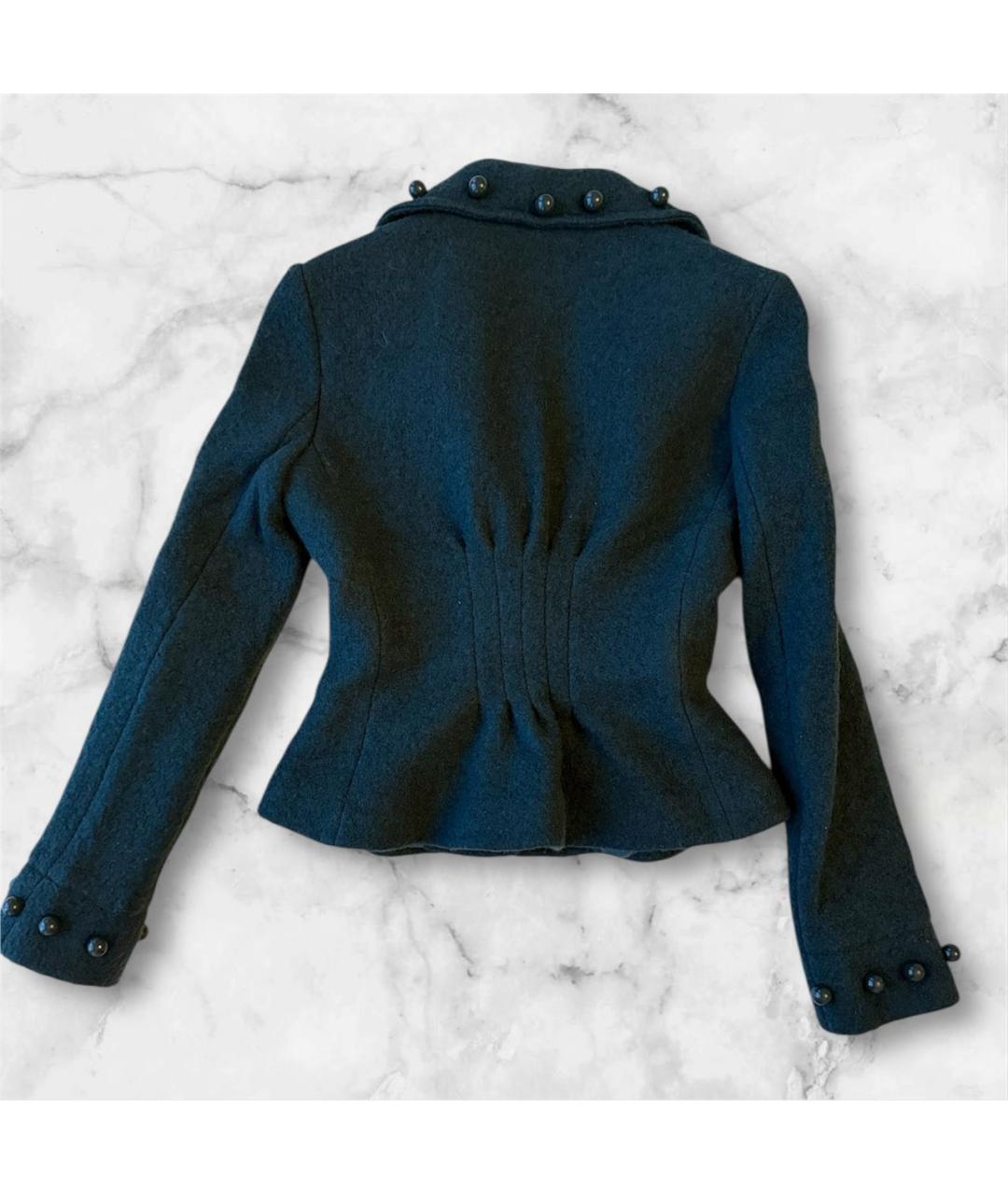 MOSCHINO Зеленый шерстяной жакет/пиджак, фото 2