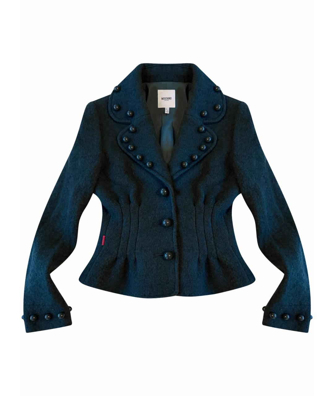 MOSCHINO Зеленый шерстяной жакет/пиджак, фото 1