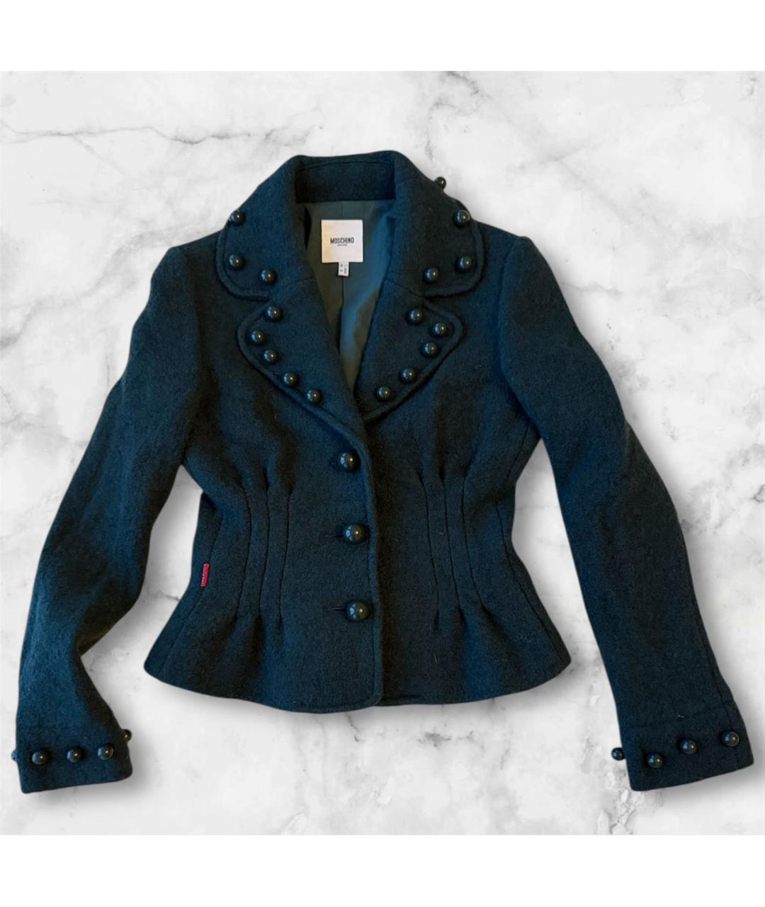 MOSCHINO Зеленый шерстяной жакет/пиджак, фото 8