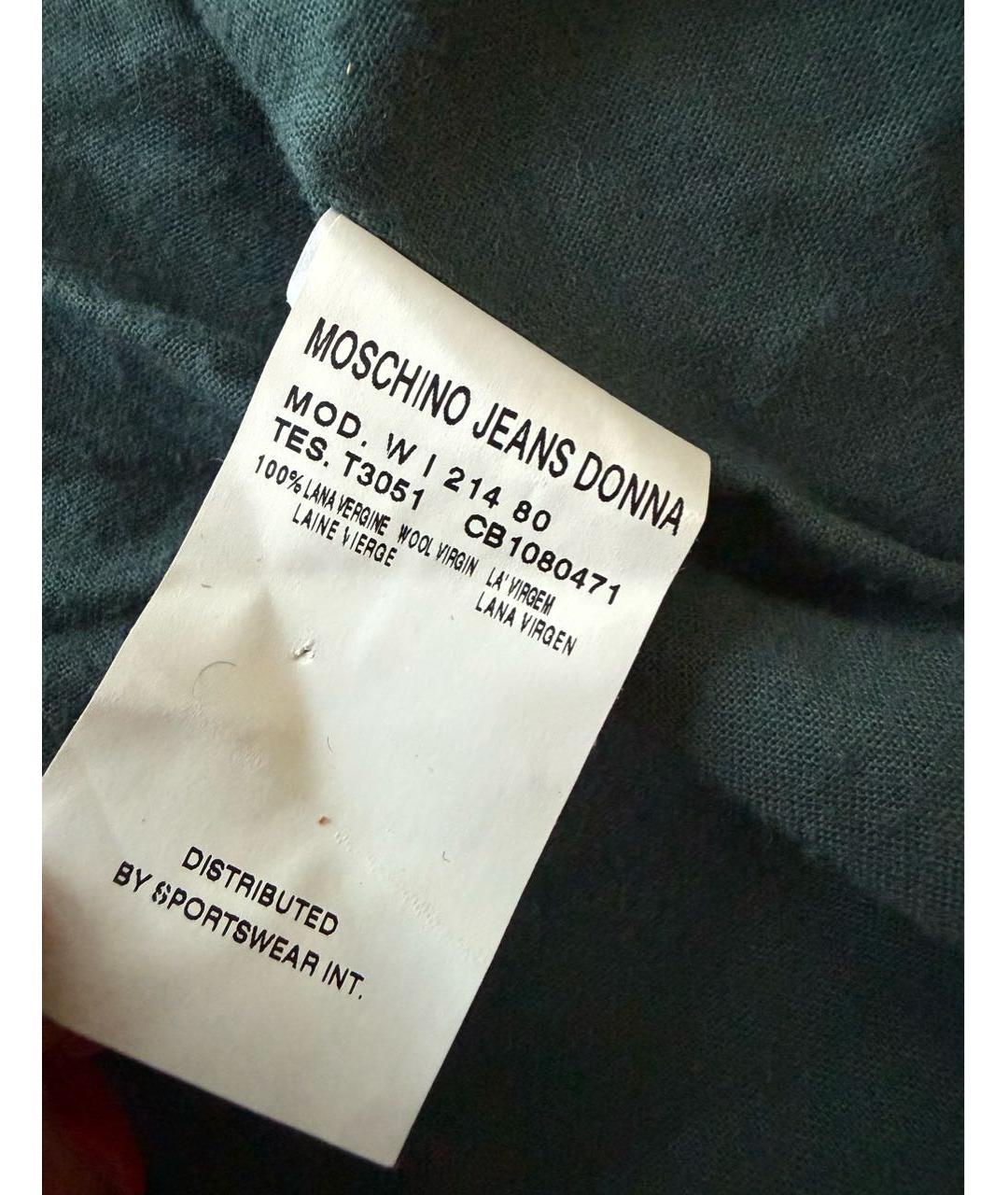 MOSCHINO Зеленый шерстяной жакет/пиджак, фото 6