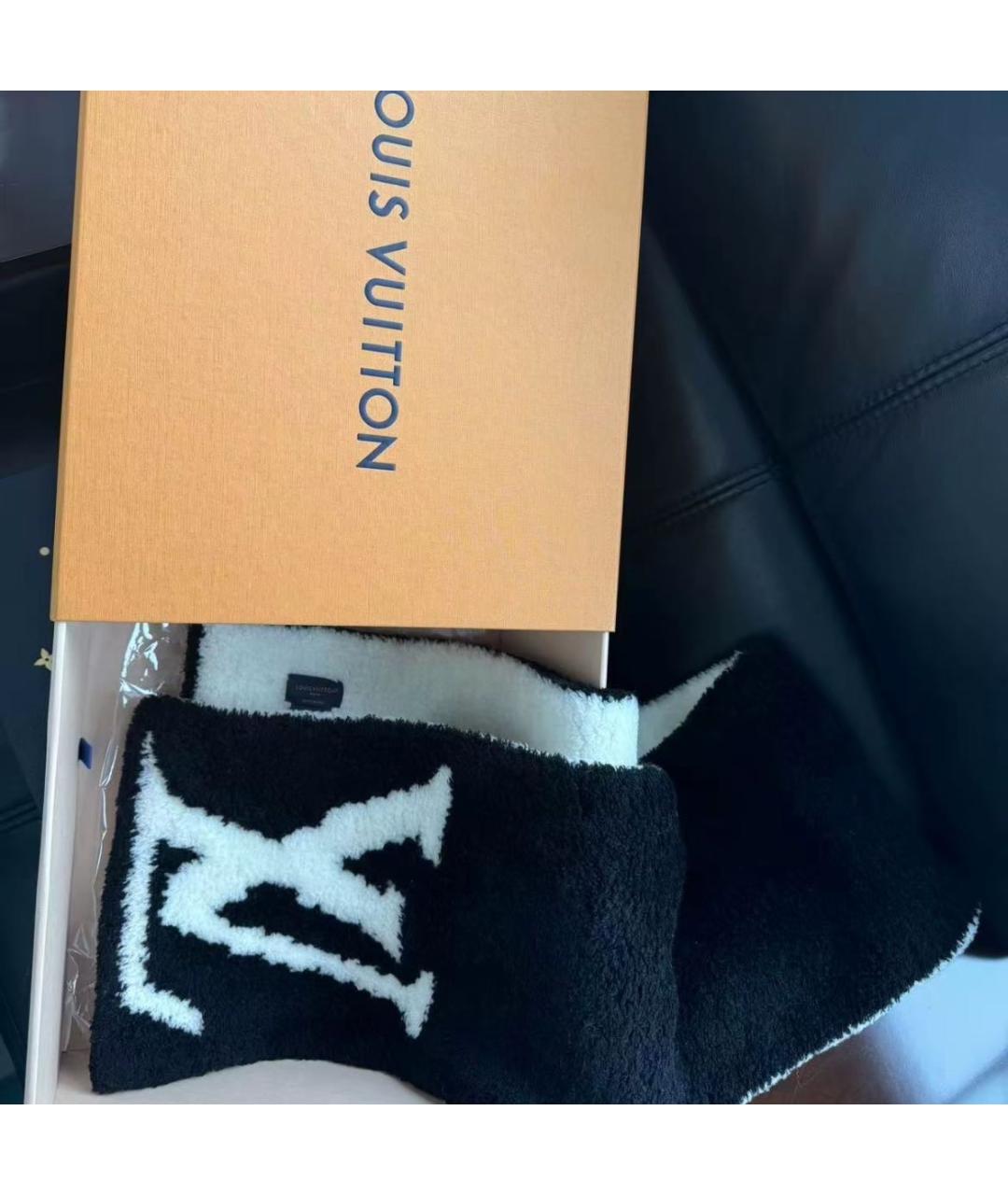 LOUIS VUITTON Черный шарф, фото 4