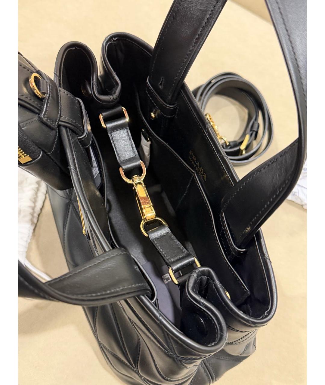 PRADA Черная кожаная сумка через плечо, фото 4