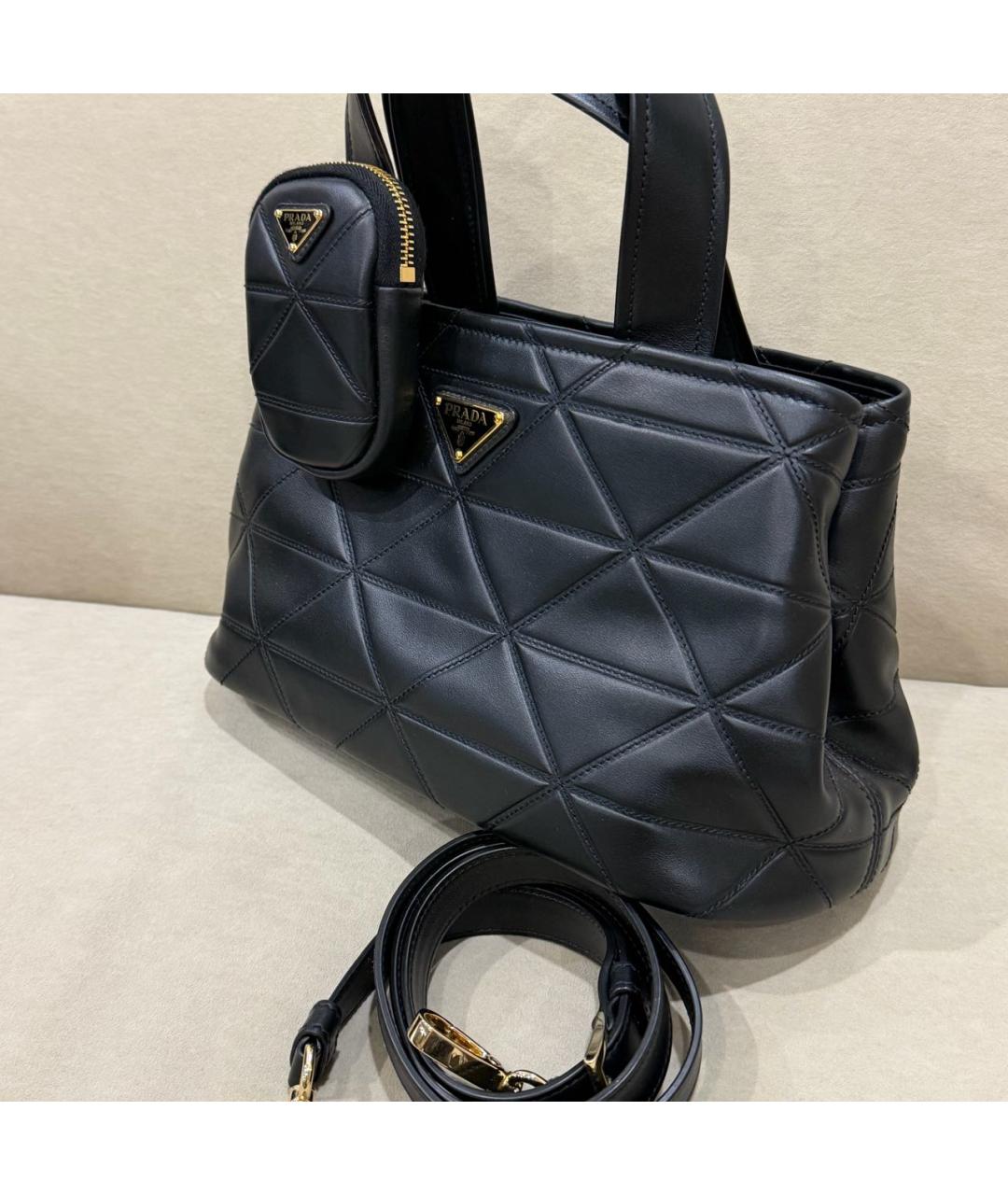 PRADA Черная кожаная сумка через плечо, фото 3