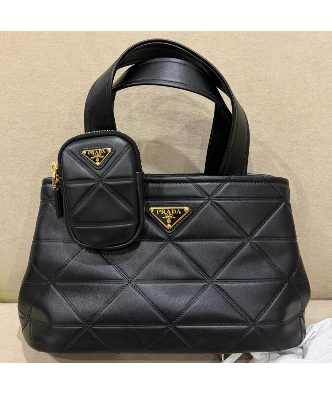 PRADA Черная кожаная сумка через плечо, фото 5
