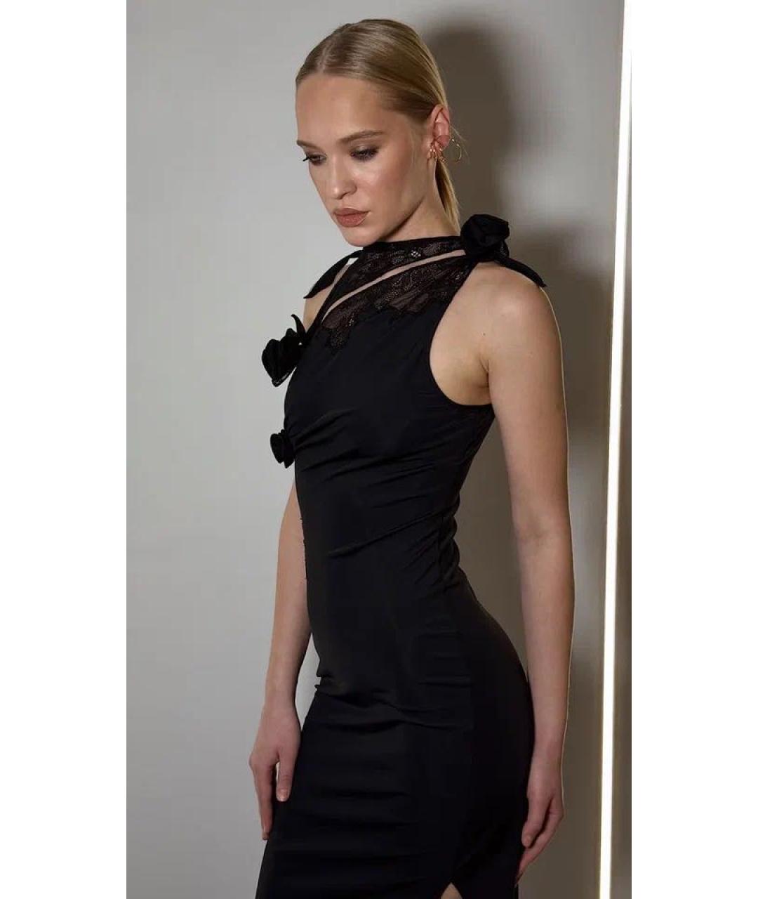 COPERNI Черное полиамидовое вечернее платье, фото 4