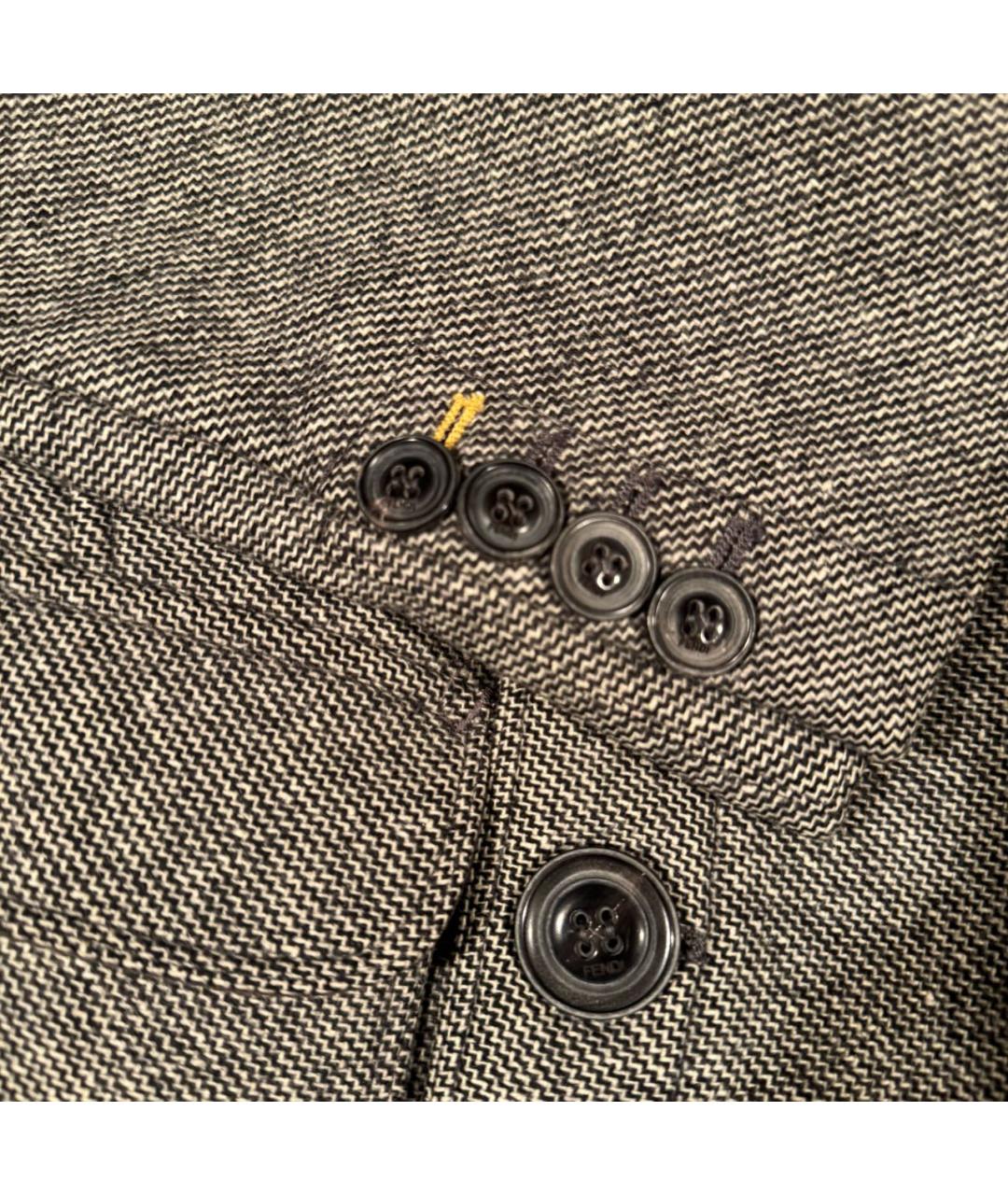 FENDI Серое шерстяное пальто, фото 6