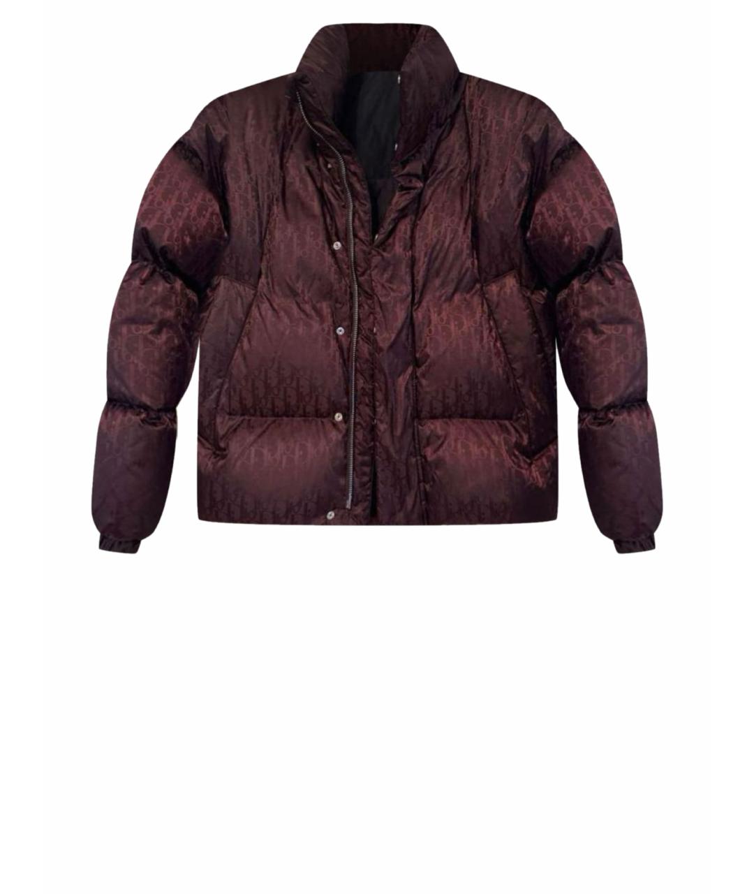 CHRISTIAN DIOR Бордовый полиамидовый пуховик, фото 1