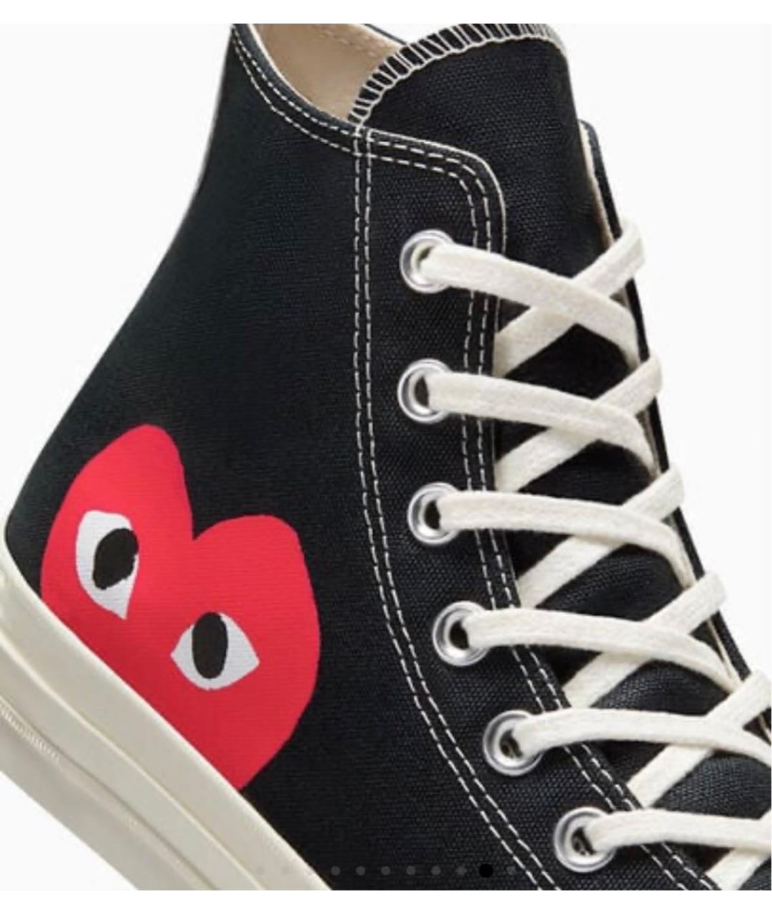 CONVERSE Черные текстильные высокие кроссовки / кеды, фото 5