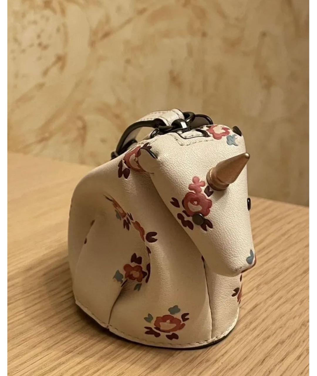 COACH Белый кожаный кошелек, фото 2