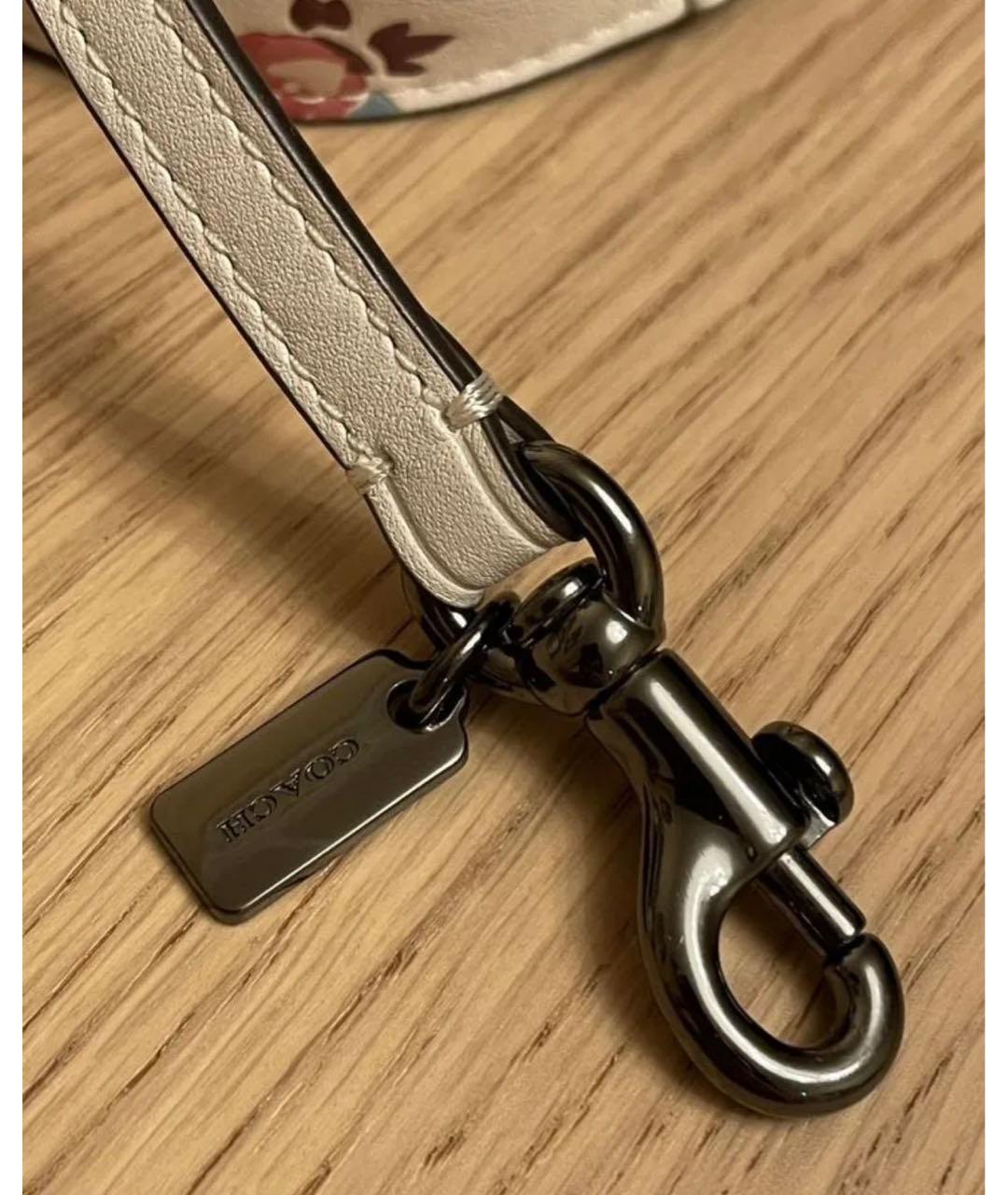 COACH Белый кожаный кошелек, фото 4