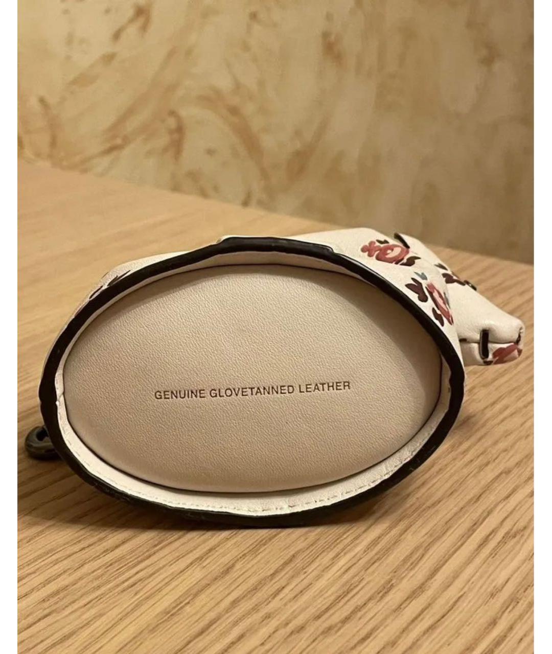 COACH Белый кожаный кошелек, фото 3