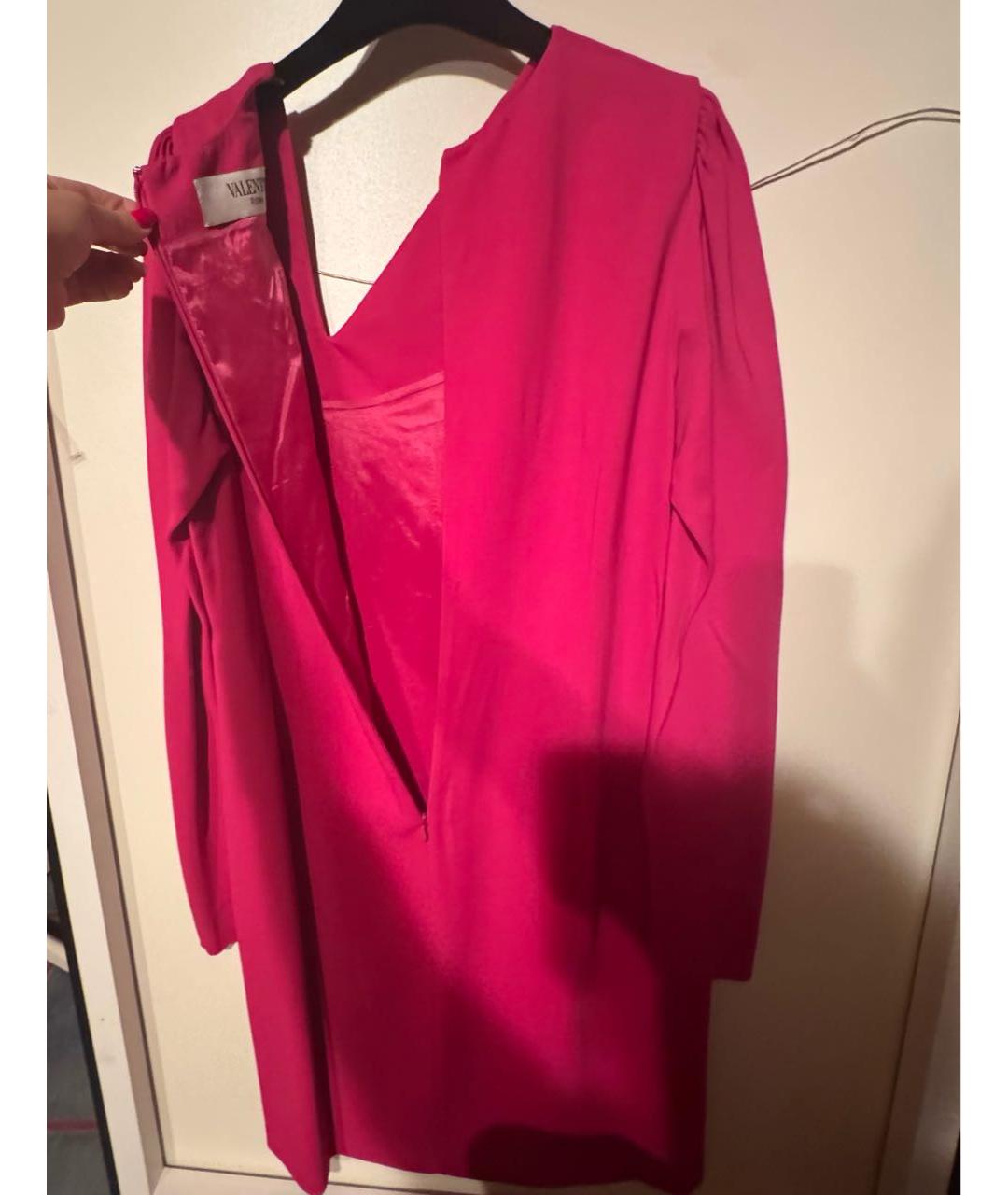 VALENTINO Фуксия вискозное коктейльное платье, фото 4