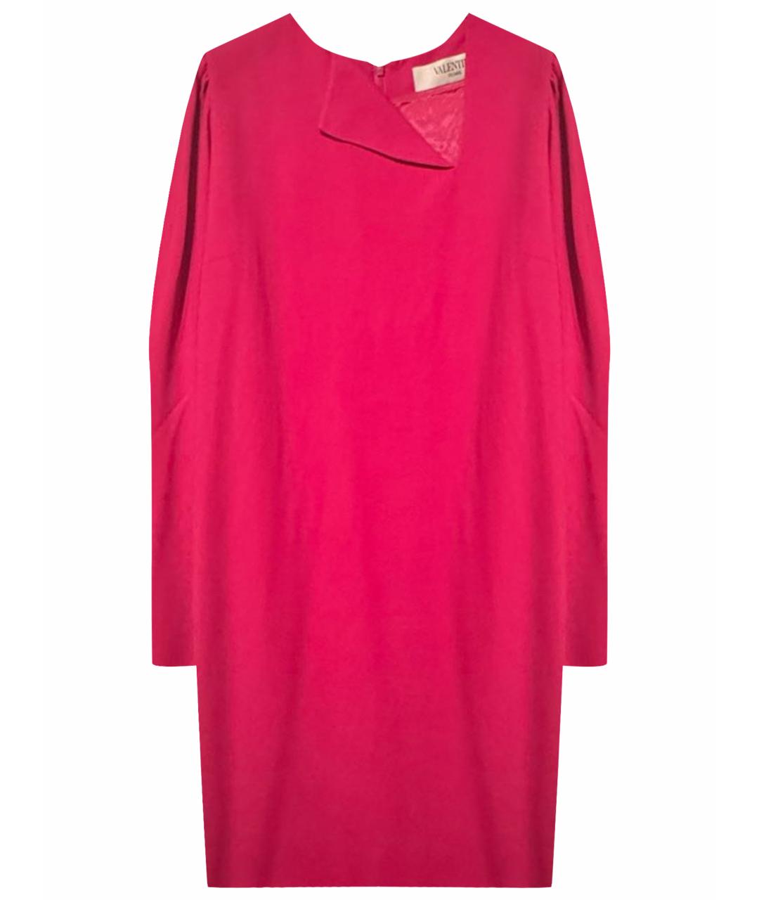 VALENTINO Фуксия вискозное коктейльное платье, фото 1