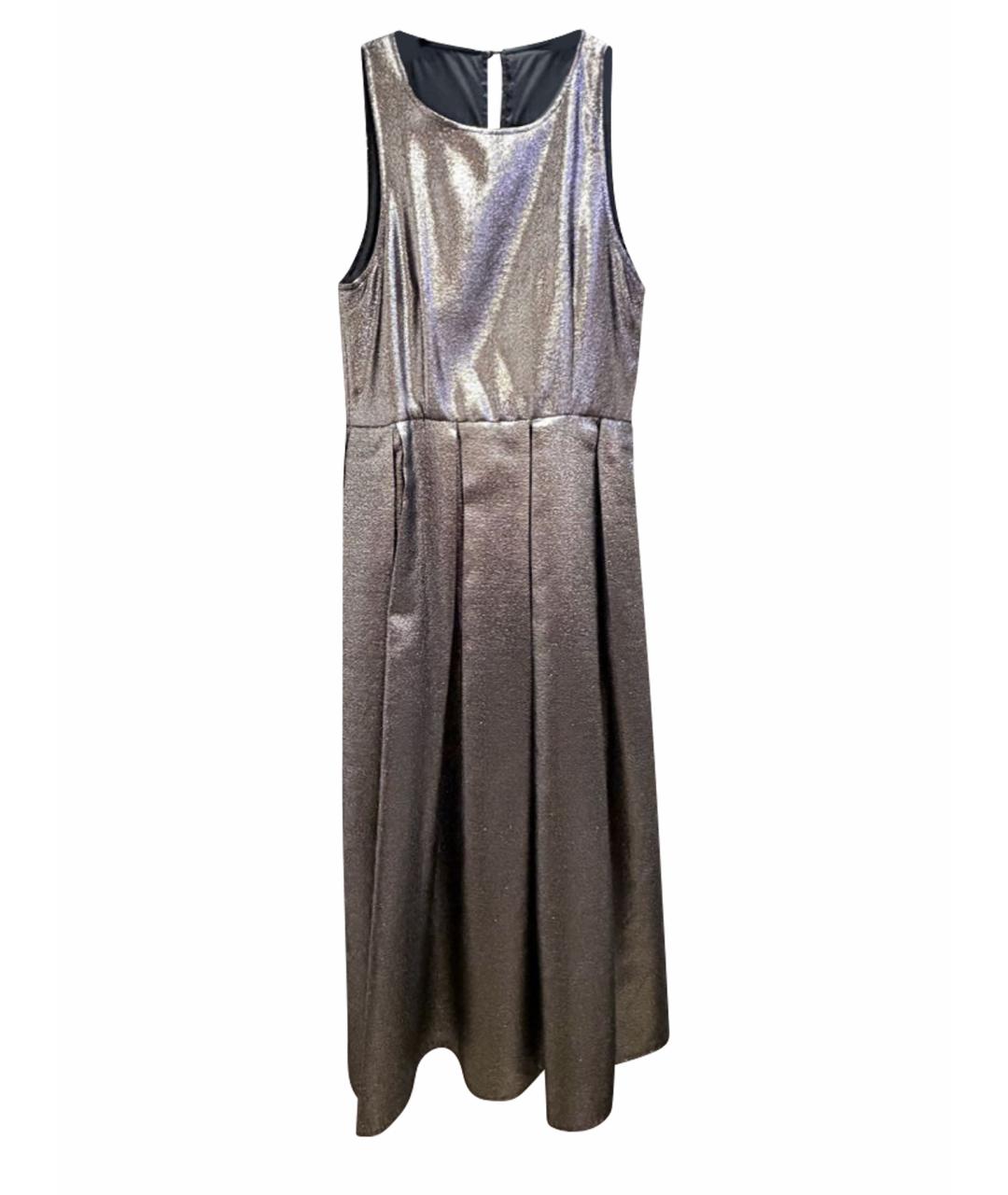 'S MAX MARA Серебряное хлопковое платье, фото 1