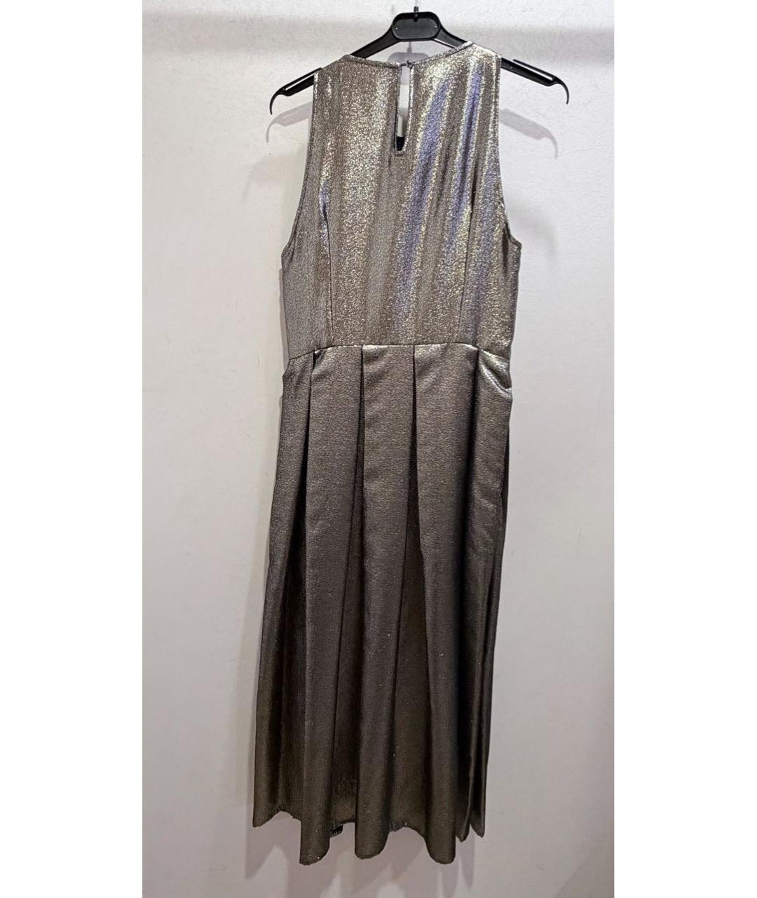'S MAX MARA Серебряное хлопковое платье, фото 2