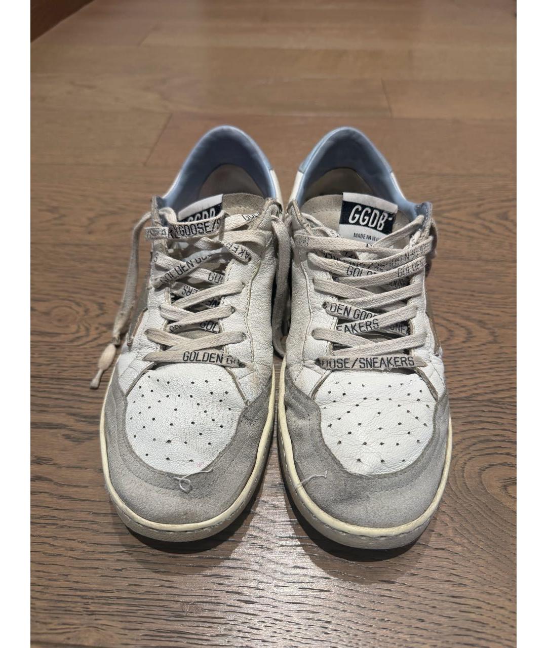 GOLDEN GOOSE DELUXE BRAND Белые кожаные кеды, фото 2