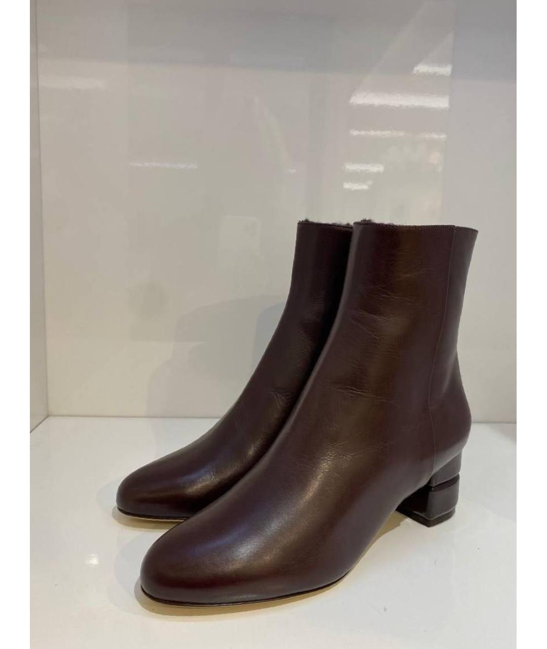 FERRAGAMO Коричневые кожаные ботинки, фото 2