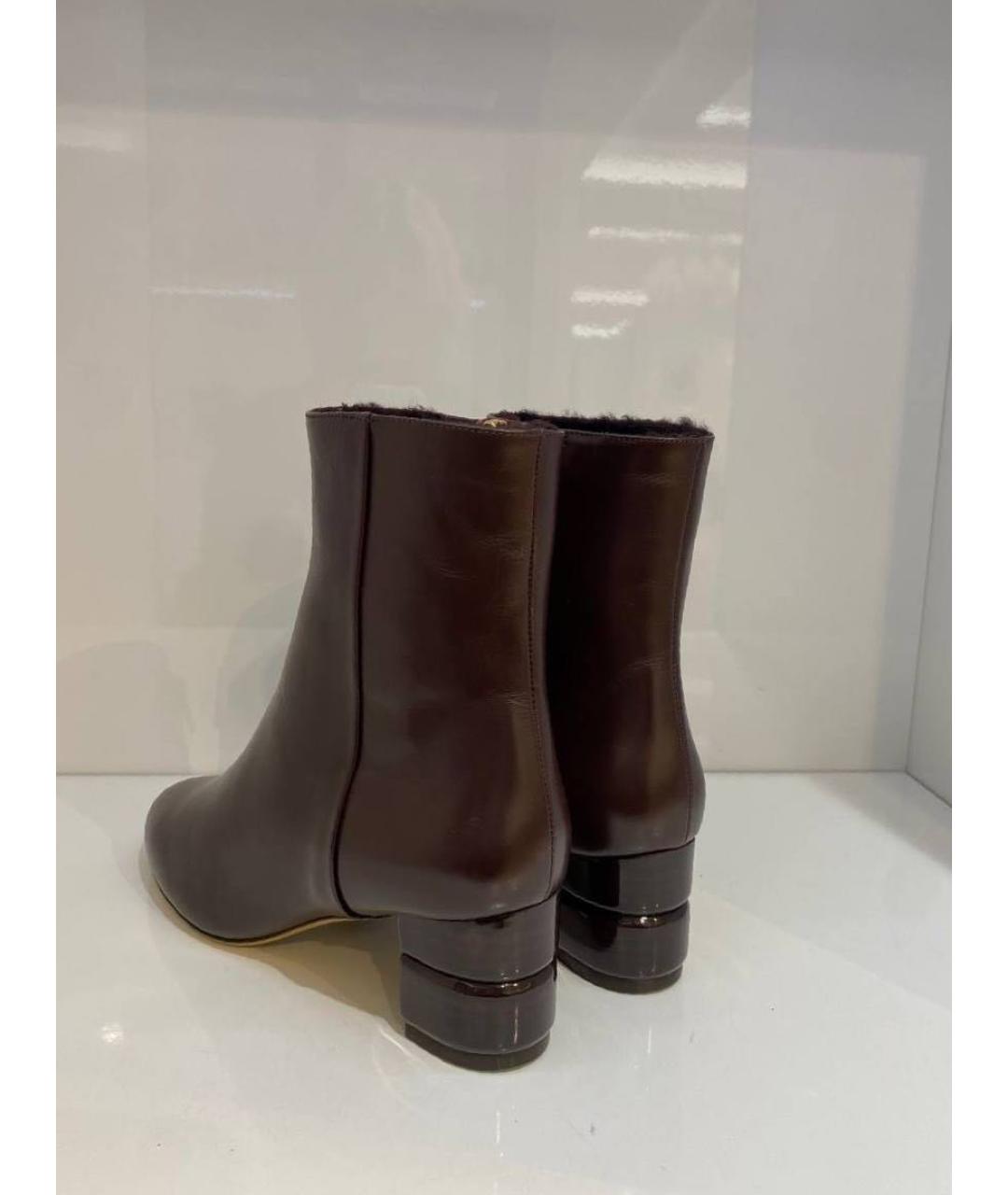 FERRAGAMO Коричневые кожаные ботинки, фото 3