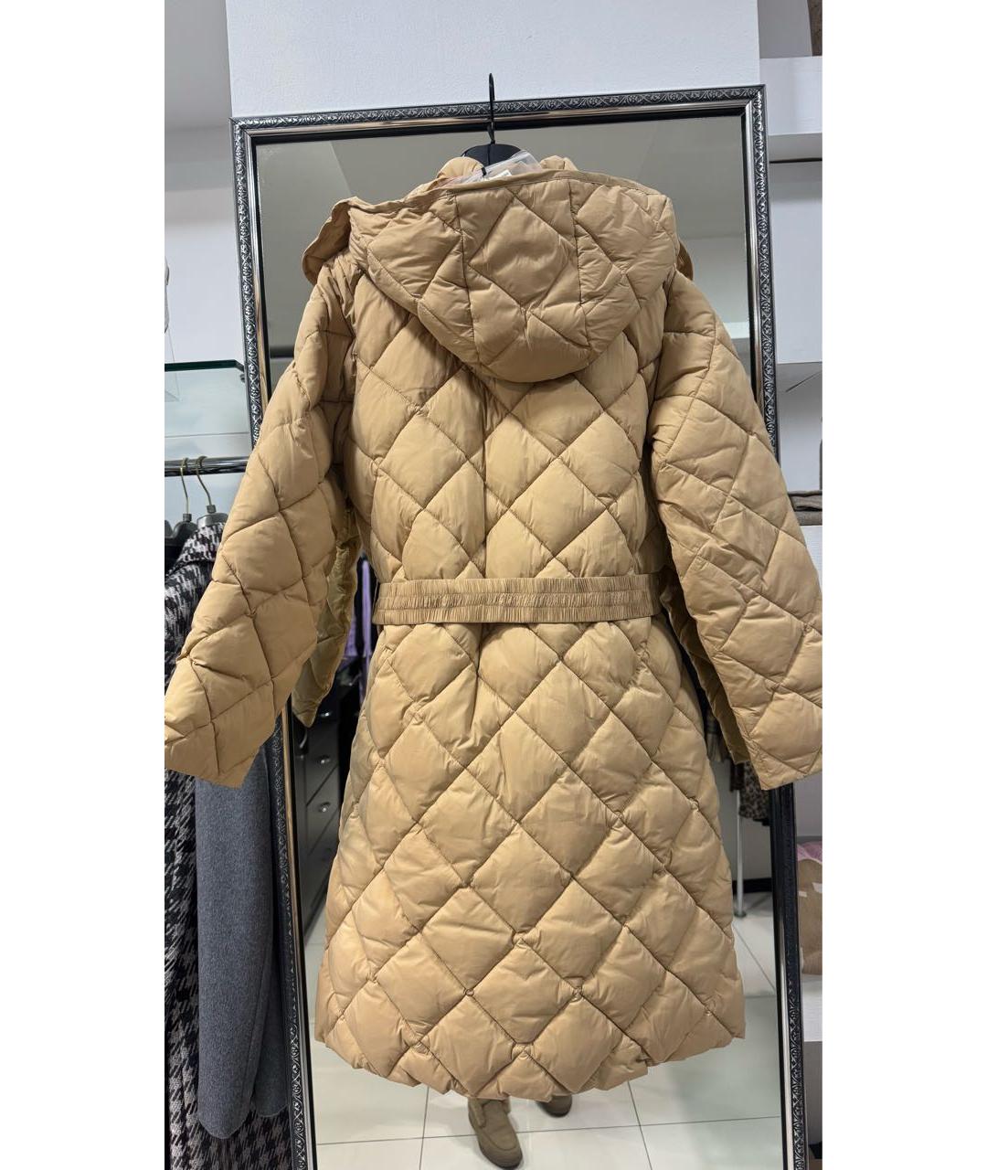 TWIN-SET Бежевый полиамидовый пуховик, фото 2