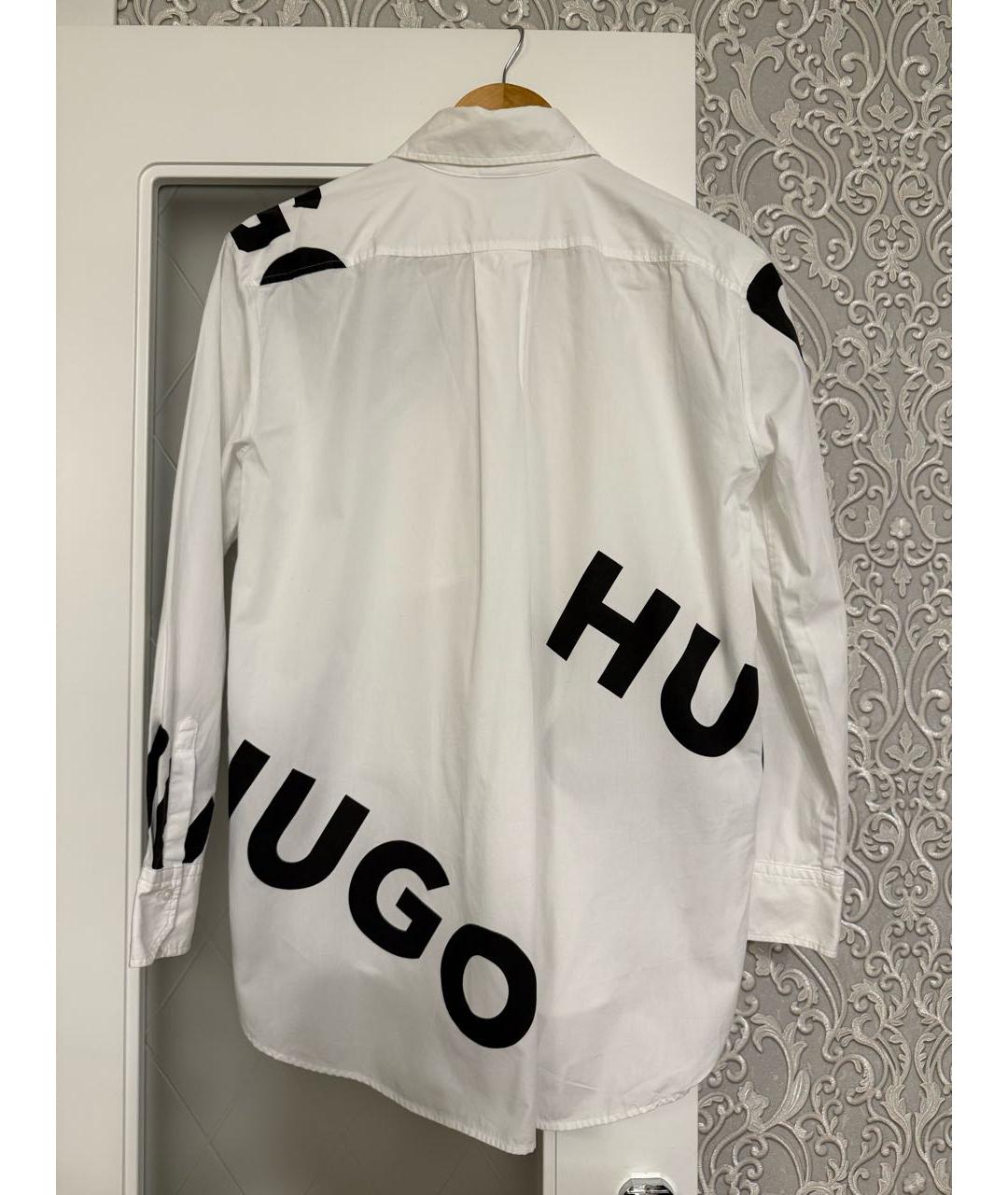 HUGO Белая хлопковая рубашка, фото 2