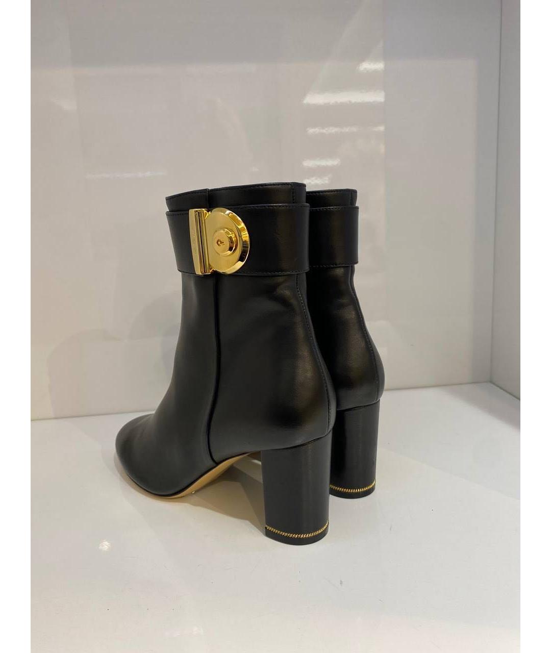 FERRAGAMO Черные кожаные ботинки, фото 3